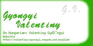 gyongyi valentiny business card